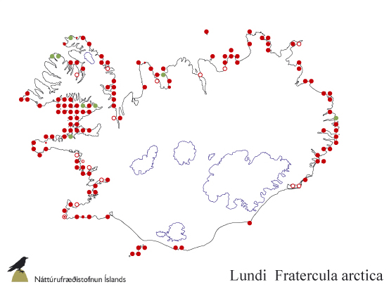 Útbreiðsla lundans á Íslandi