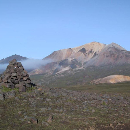 Tekið á Þrándarhrygg ofan Brúnavíkur