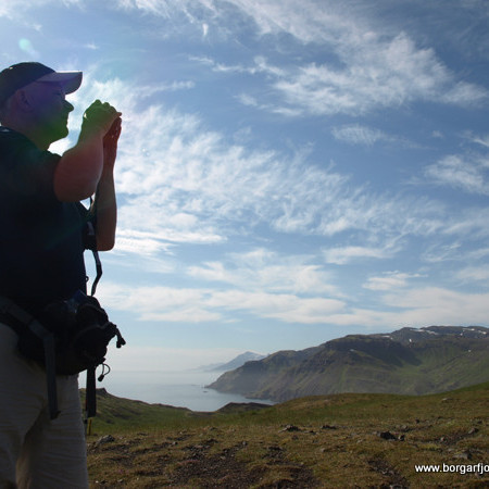 Í Kjólsvíkurvarpi, séð til Breiðuvíkur