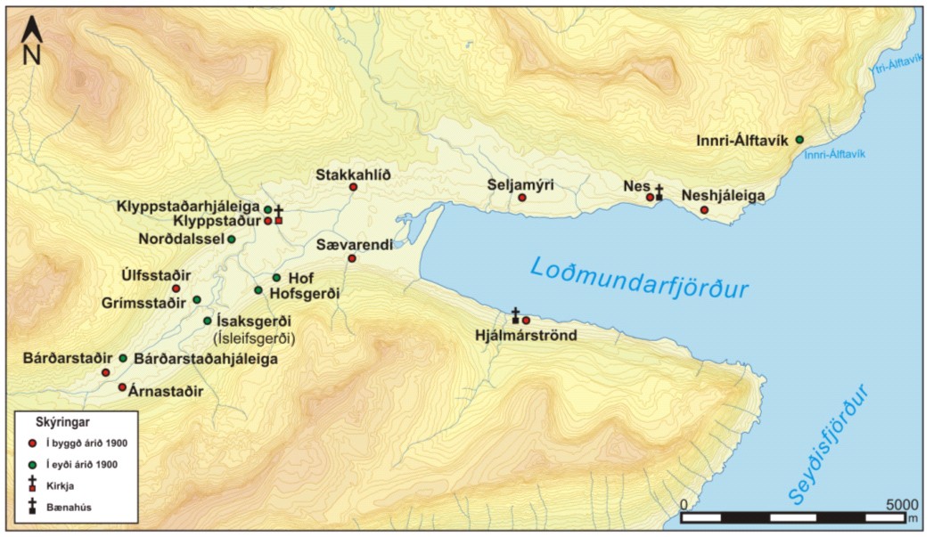 gamlar jarðir í Loðmundarfirði