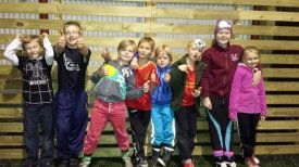 Yngri deildin á æfingu í dag. Vonarstjörnur UMFB