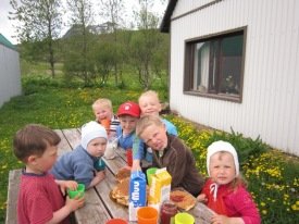 Vöfflubakstur á Hólalandi