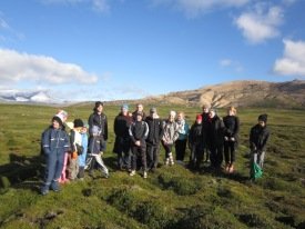 Hópurinn í upphafi ferðar