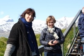 Candida Richardson og Sonja Phillips frá Discovery channel í skýjunum með aðstæður