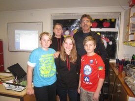 Nemendur 7. bekkkjar ásamt Baldri Pálssyni Slökkviliðsstjöri Brunavarna Austurlands