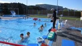 Skólahald í blíðviðri