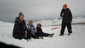 Gott að fá sér hollt nesti eftir nokkrar salíbunur