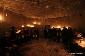 Frá tónleikunum í vatnstanknum