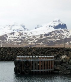 Tunnan út í höfn eins og hún er í dag