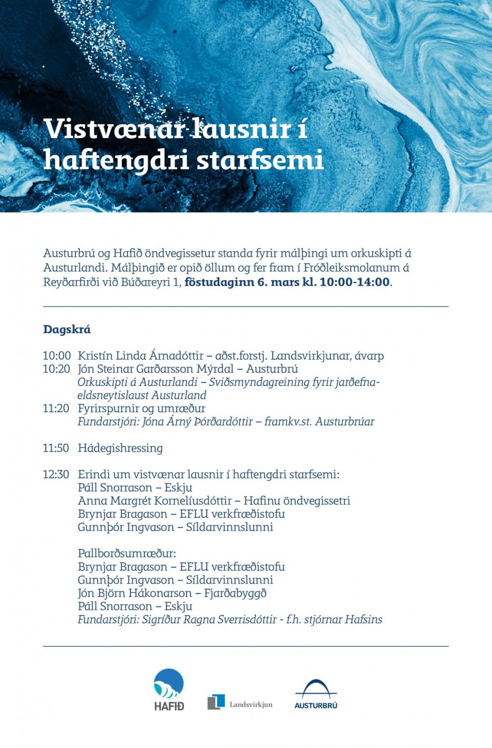 Vistvænar lausnir í haftengdri starfsemi