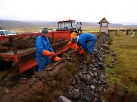 Endurbætur í kirkjugarðinum