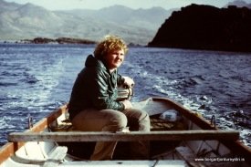 Helgi í Laufási í róðri