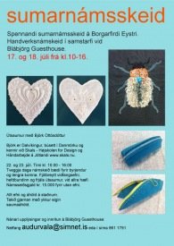 Handverksnámskeið í Blábjörgum 17. og 18. júlí