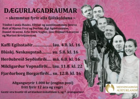 DÆGURLAGADRAUMAR sunnudaginn 12. ágúst á Borgarfirði