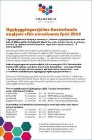 Uppbyggingarsjóður Austurlands auglýsir eftir umsóknum fyrir 2018