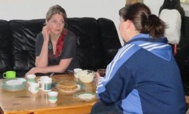 Nýr skólastjóri ræðir við foreldri