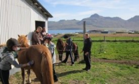 Nemendur voru heppnir með veður