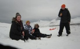 Gott að fá sér hollt nesti eftir nokkrar salíbunur