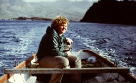 Helgi í Laufási í róðri