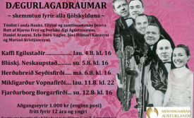 DÆGURLAGADRAUMAR sunnudaginn 12. ágúst á Borgarfirði