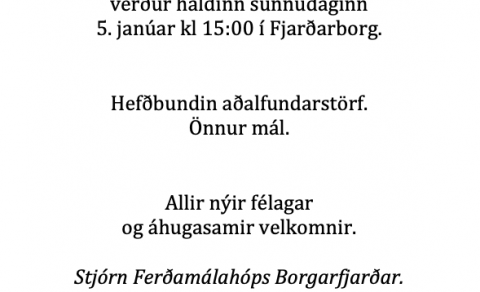 Aðalfundur Ferðamálahópsins