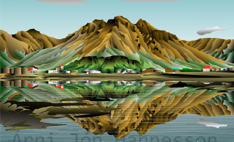 Tölvugerðar myndir Árna Hannesar